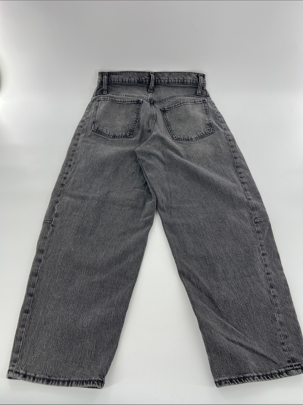 Old Navy Extra High Rise Barrel Leg Denim Jeans Relaxed Fit Baggy Street 8 - Picture 9 of 10